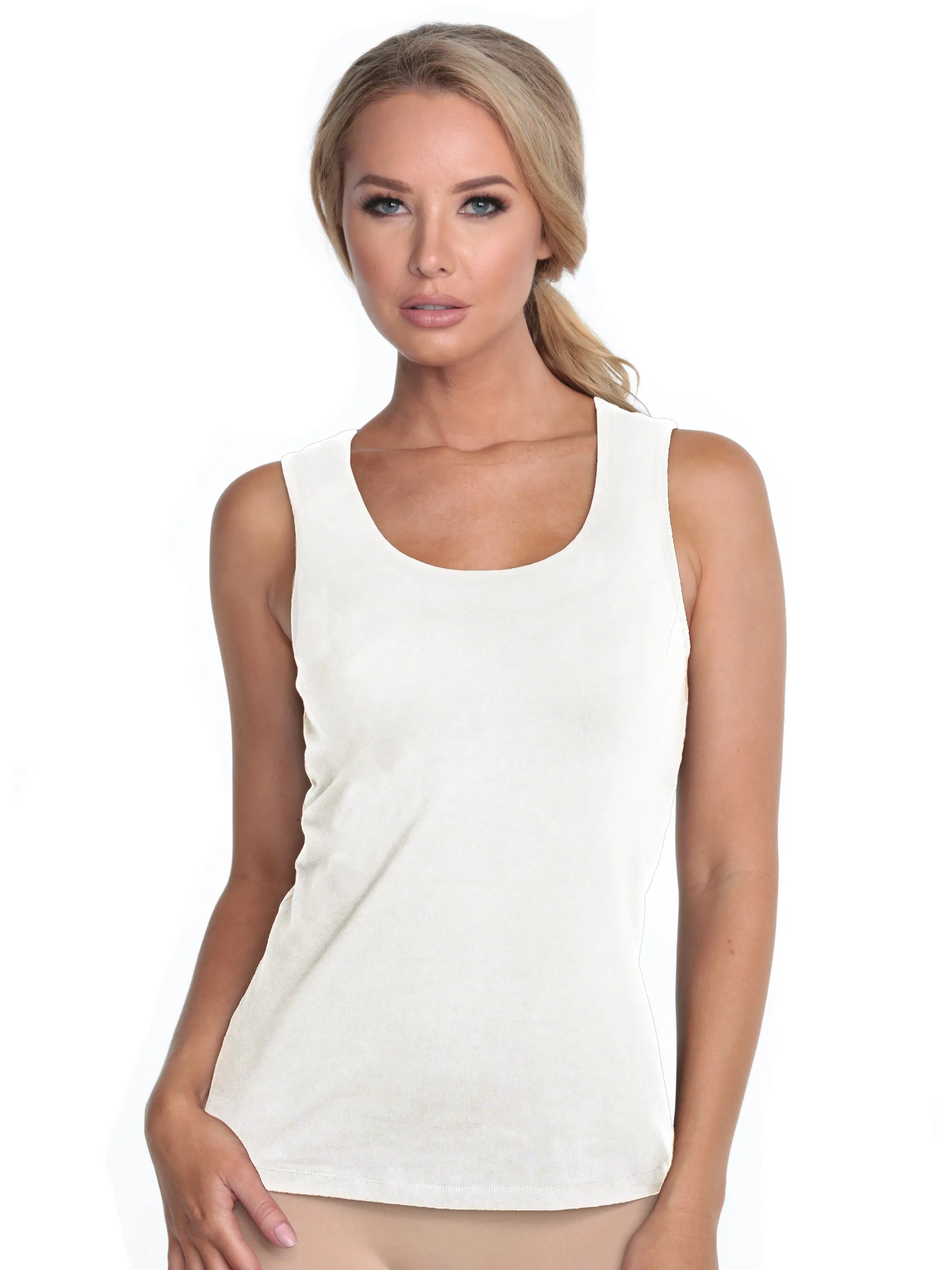 Alessandra B Underwire Bra Cotton Full Coverage Tank Top - M3039