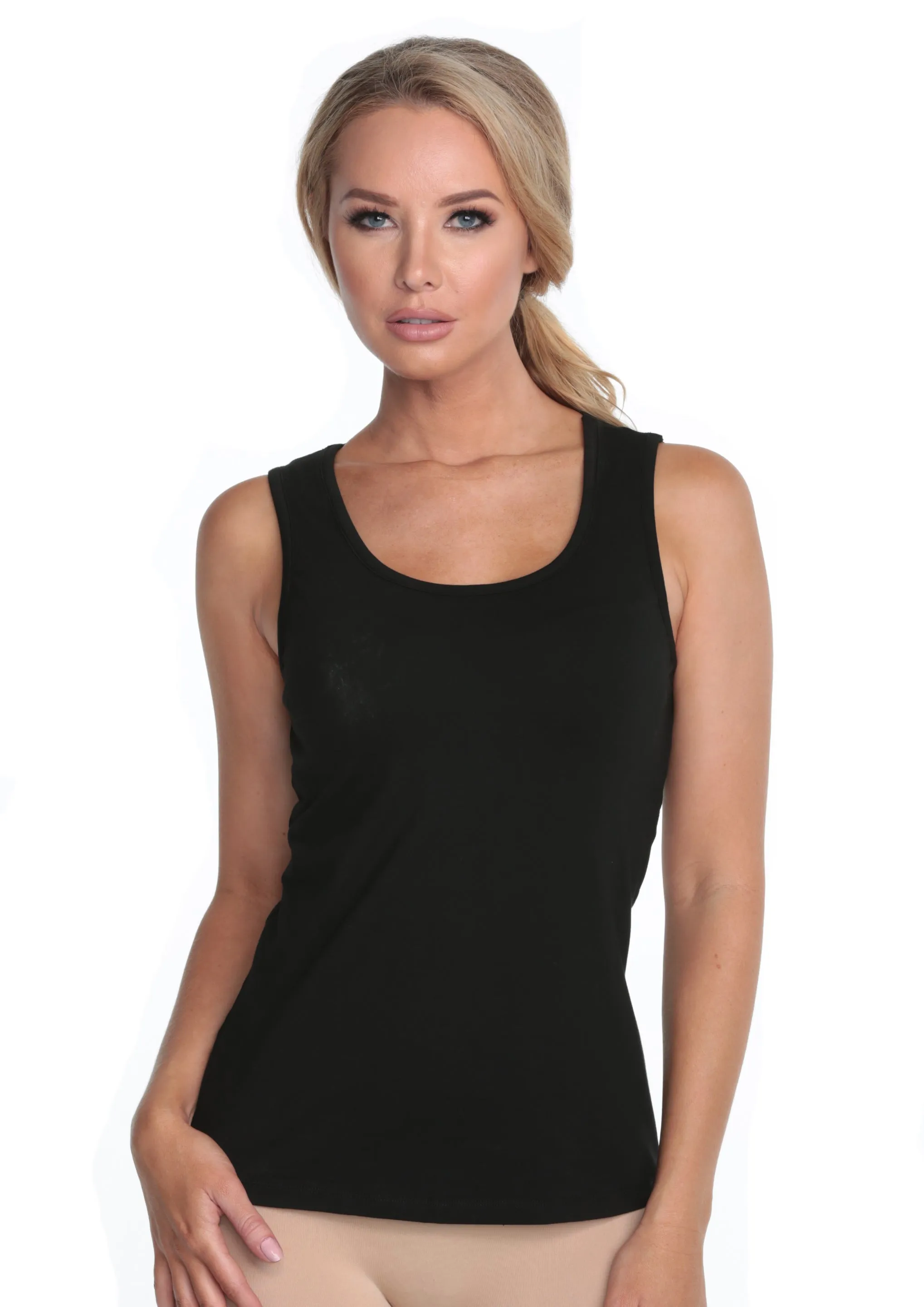Alessandra B Underwire Bra Cotton Full Coverage Tank Top - M3039
