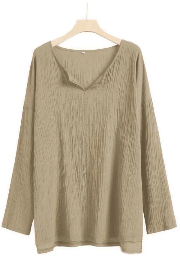 Cotton & Linen Casual Blouse