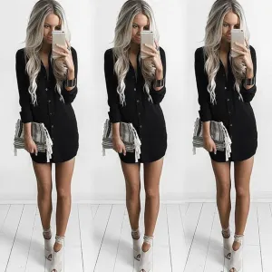 Fashion Women Sexy Long Sleeve Shirt Casual Blouse Loose Chiffon Tops 2018 New Arrive V Neck Blusas Femininas