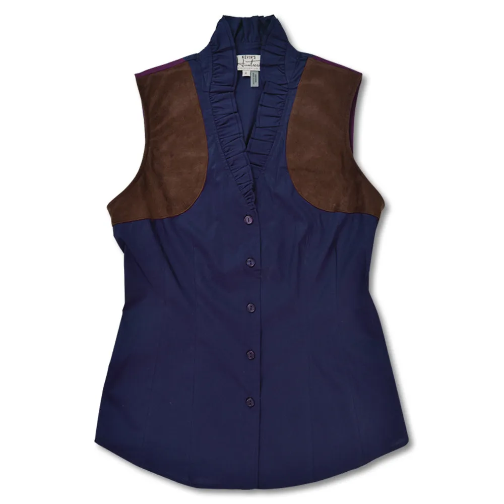 Kevin's Huntress Sleeveless Ruffle Shooting Blouse