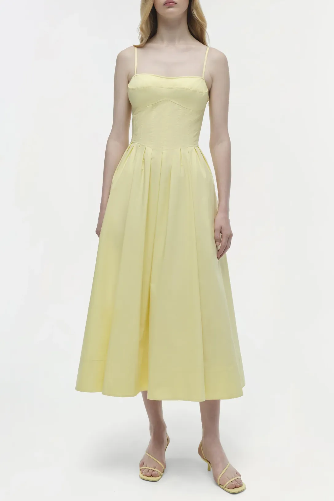 Kittiya Sleeveless Midi Dress | Buttercream
