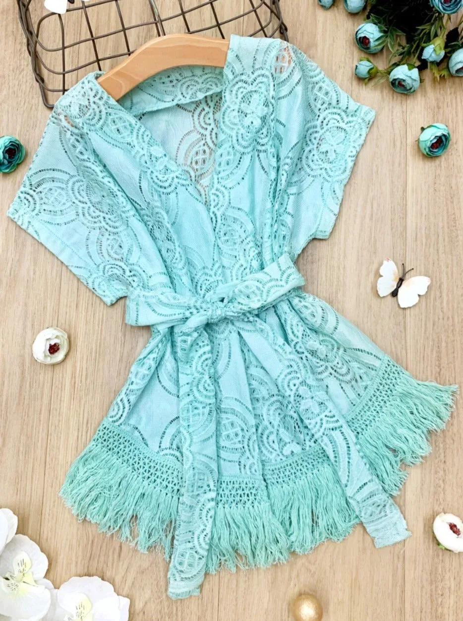 Lace Swim Cover-Up Kimono