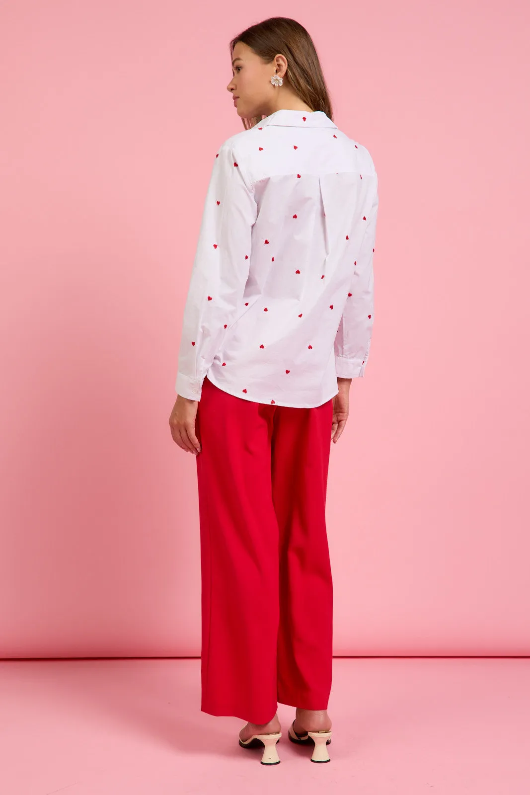 Lavender Red Heart Blouse