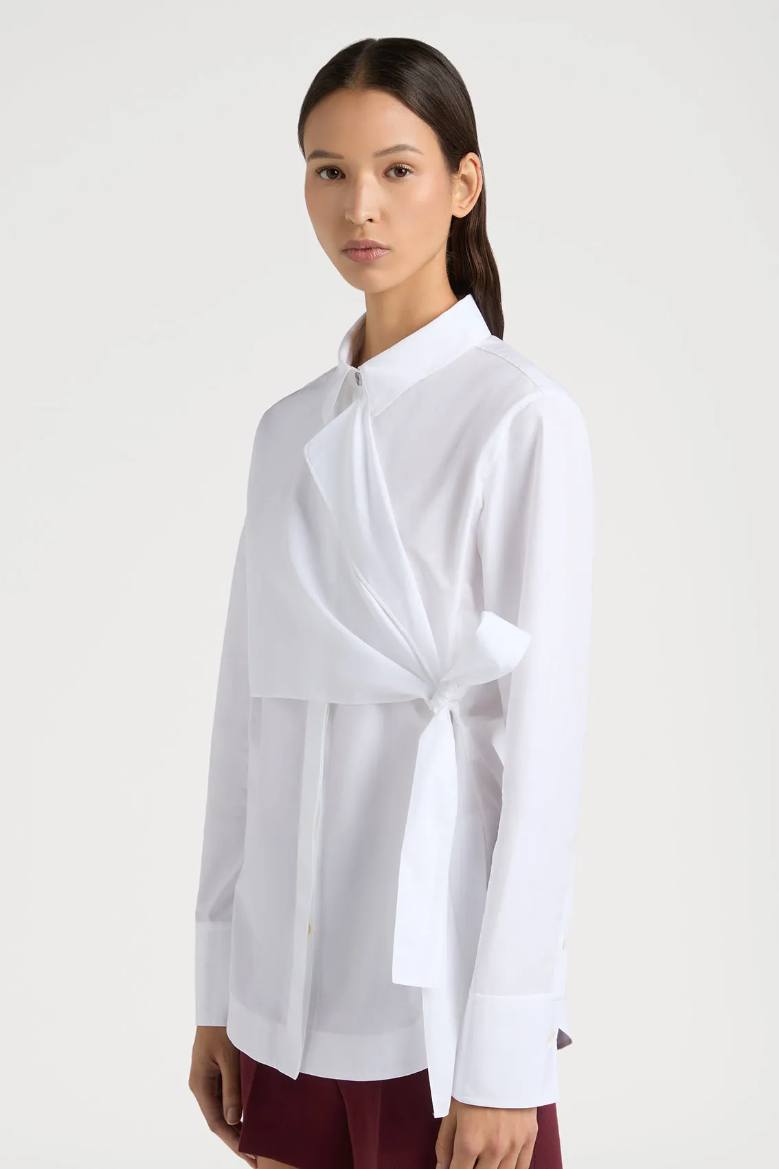 PORTS 1961 SIGNATURE WRAP SHIRT ADORNED WITH RIBBON TIE