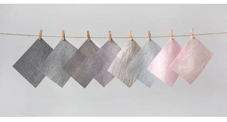 Prewashed Cotton Fabric, Solid Cotton Fabric, Melange Colors - Gray, Beige, Blue, Purple, Peach Pink, Pink - By the Yard 16263-1