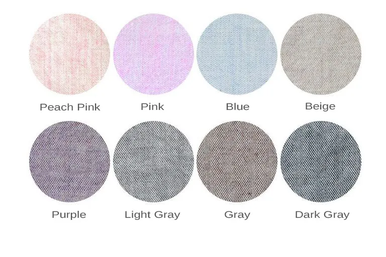 Prewashed Cotton Fabric, Solid Cotton Fabric, Melange Colors - Gray, Beige, Blue, Purple, Peach Pink, Pink - By the Yard 16263-1