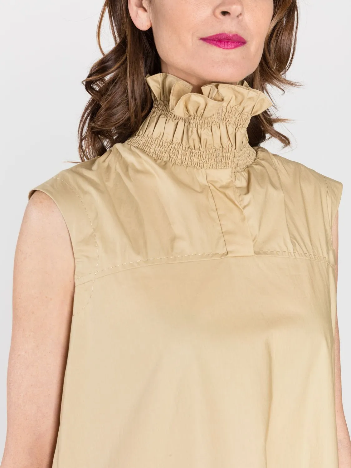 smocked collar dress