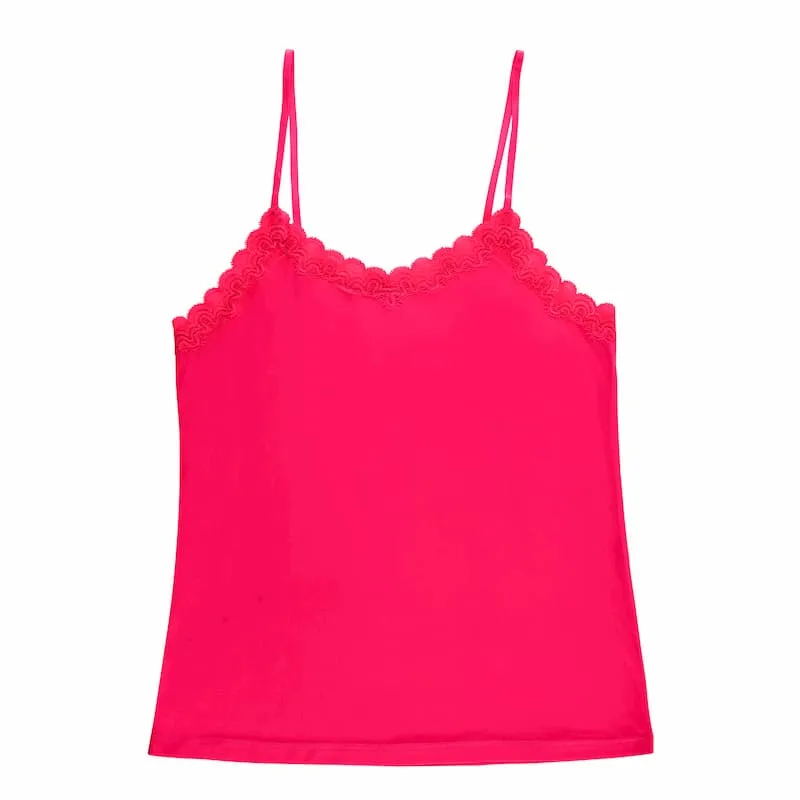 Soft Silk Bright Lace Camisole