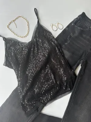T198 SEQUIN CAMISOLE