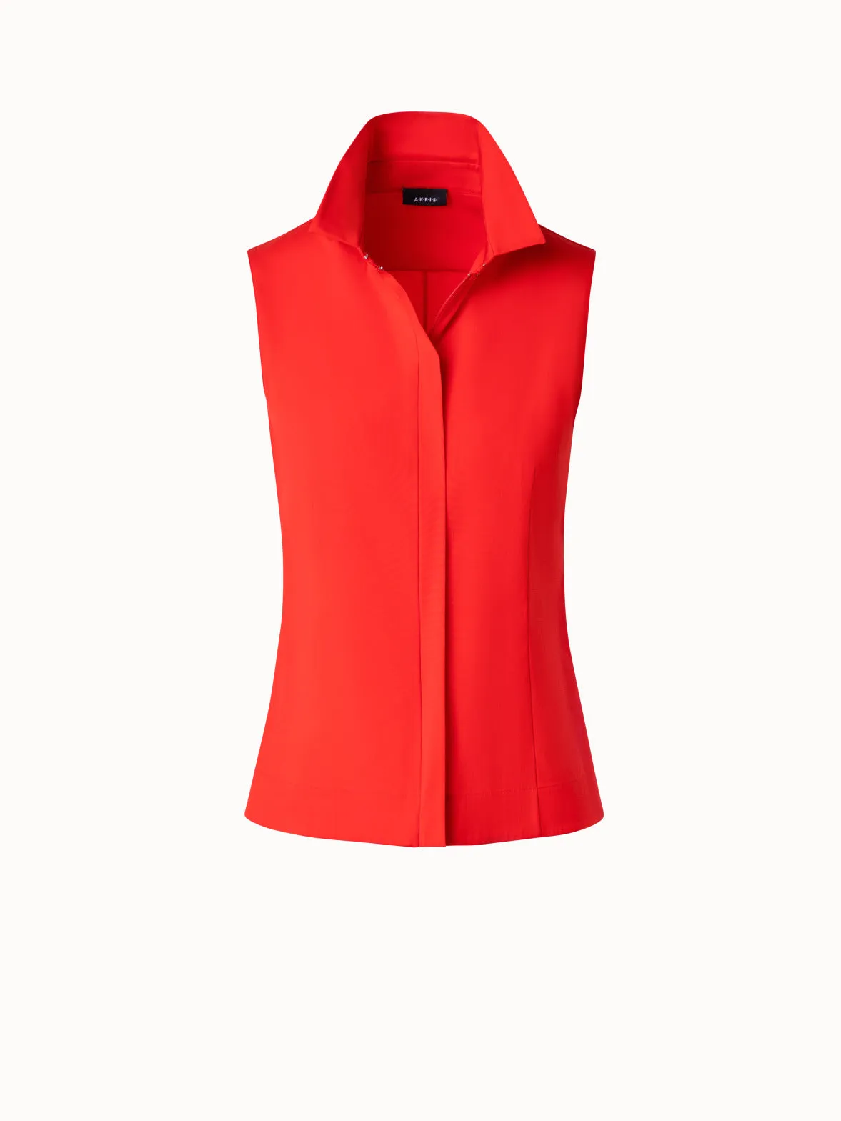 Tailored Cotton Stretch Poplin Blouse
